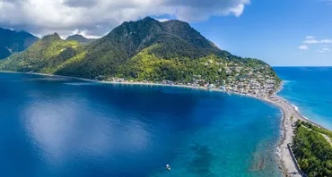 Aerial view of Dominica