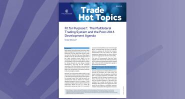 Fit for Purpose? The Multilateral Trading System and the Post-2015 Development Agenda
