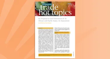 EU Proposal to End Preferences of African and Pacific States