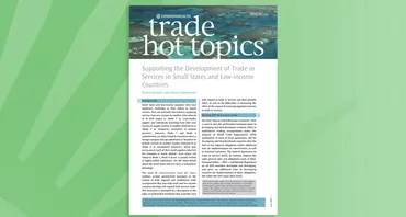 Supporting the Development of Trade in Services in Small States and Low-income Countries