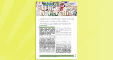 A Commonwealth Guide on International Investment Agreement Provisions Promoting Sustainable Development