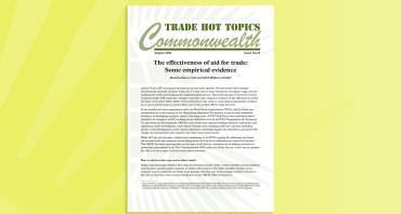 The effectiveness of aid for trade