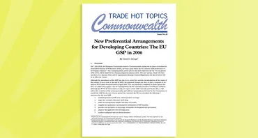 New Preferential Arrangements for Developing Countries