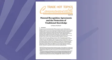 Mututal Recognition Agreements and the Protection of Traditional Knowledge