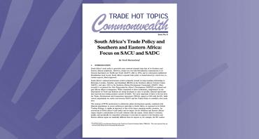 South Africa's Trade Policy and Southern and Eastern Africa