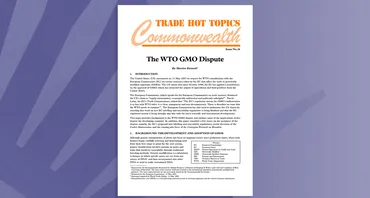 The WTO GMO Dispute