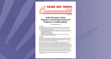 India-European Union Dispute on Generalised System of Preference Conditionalities