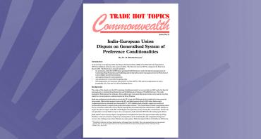 India-European Union Dispute on Generalised System of Preference Conditionalities