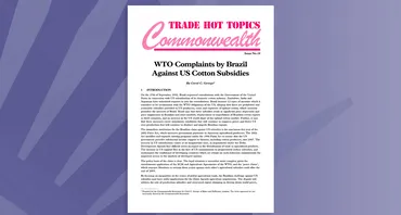WTO Complaints by Brazil Against US Cotton Subsidies
