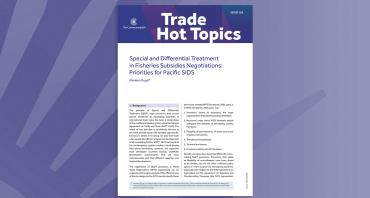 Special and Differential Treatment in Fisheries Subsidies Negotiations