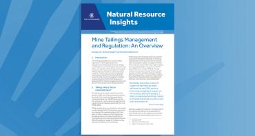 Mine Tailings Management and Regulation