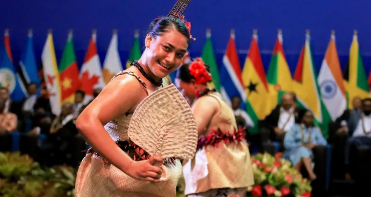Cultural performance at the official opening ceremony of CHOGM 2024