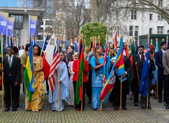 Flag bearers at commonwealth day