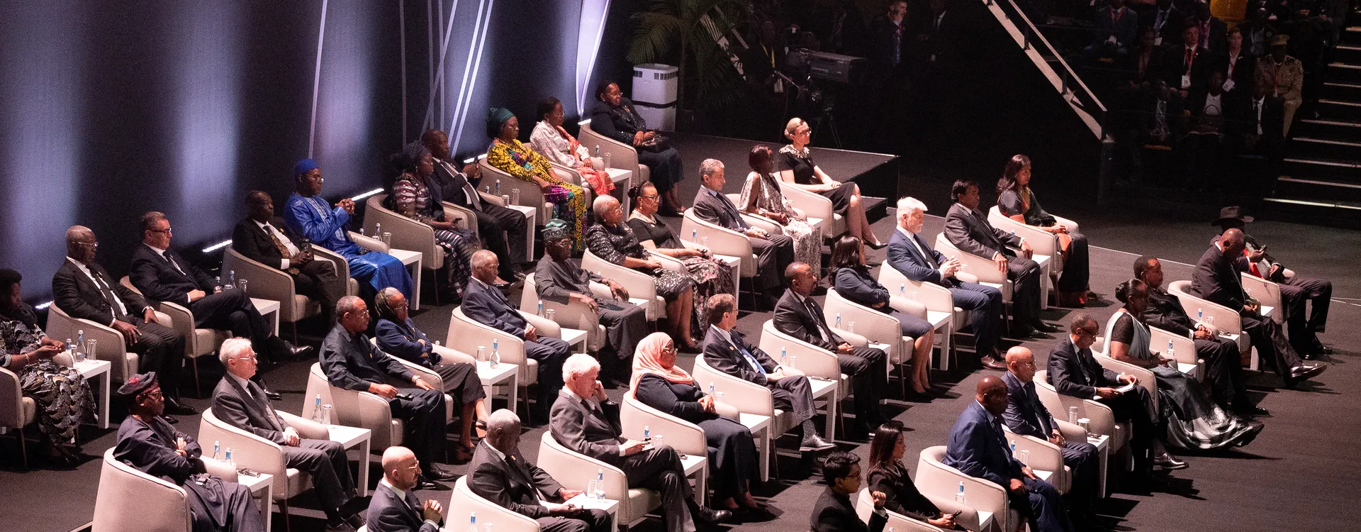 Leaders including The Rt Hon Patricia Scotland KC, the Commonwealth Secretary-General, former US president Clinton and former president of south africa thabo mbeki