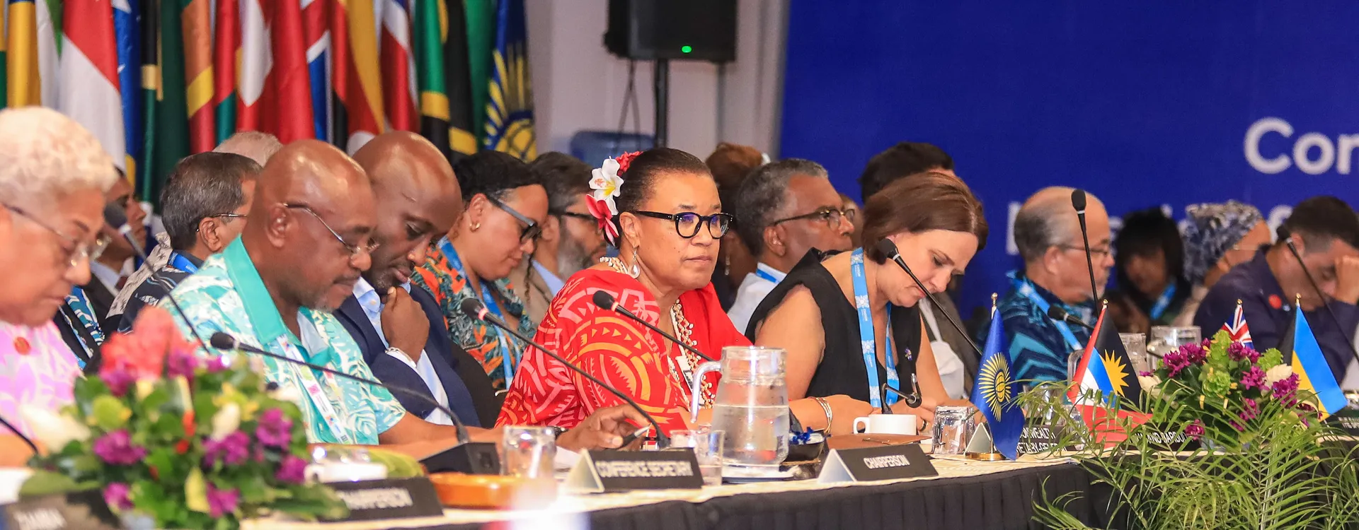 Leaders at the Commonwealth Ministerial Meeting on Small States